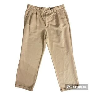 GREG NORMAN Classic Cuffed‎ Golf Pants Light Tan Pockets Size 36 x 30